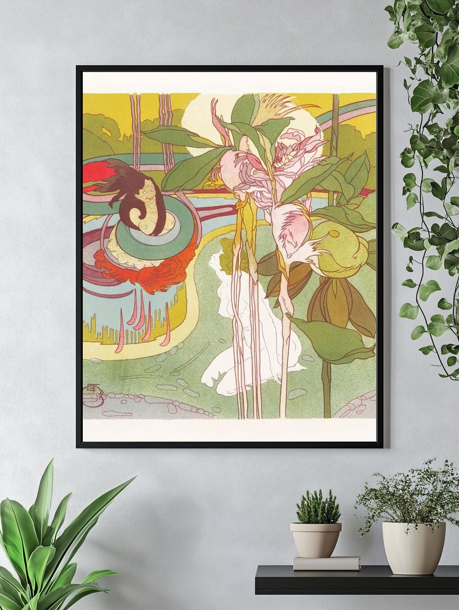Vrouw krijgt visioen een tuin. — room view 4