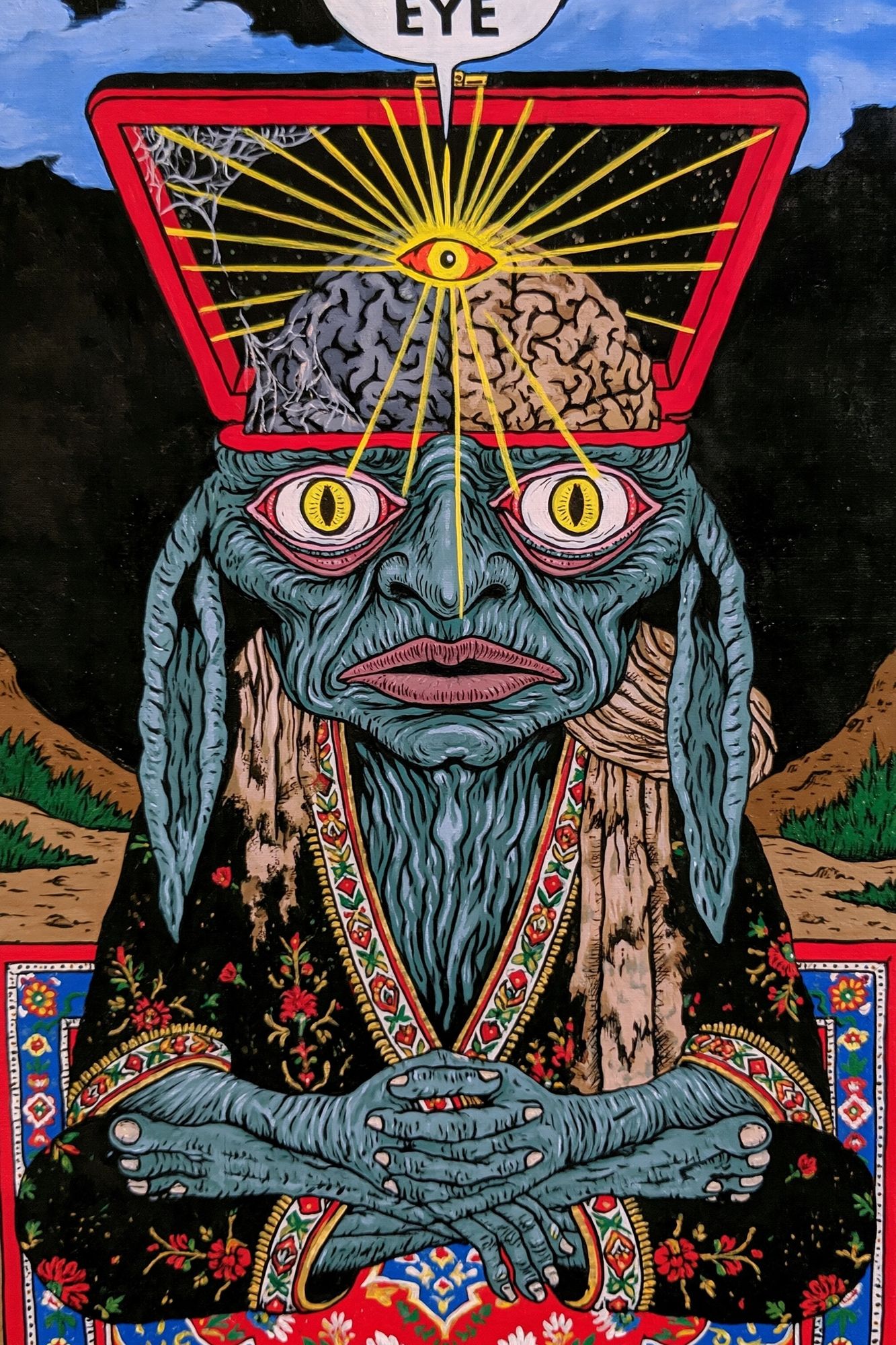 Open Your Eye Surreal Illustration Poster. poster detail