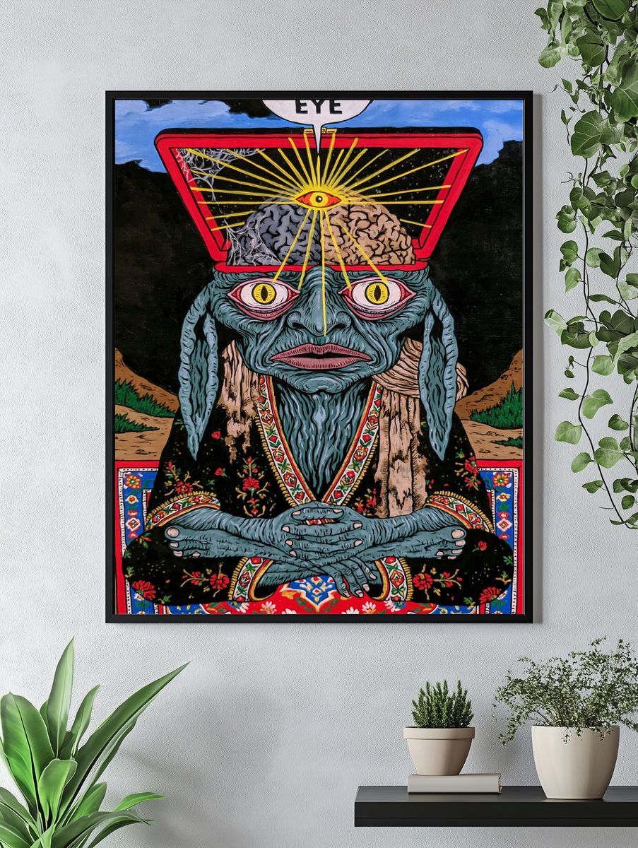 Open Your Eye Surreal Illustration Poster. — room view 4
