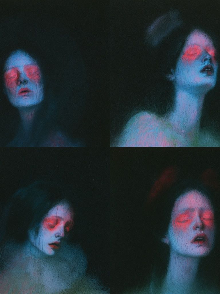 Dreamlike Portrait Collage Print. poster — illustration art