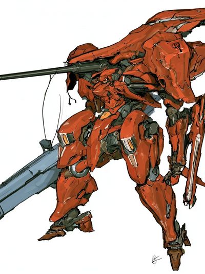 Mecha Warrior Digital Art Poster. poster print