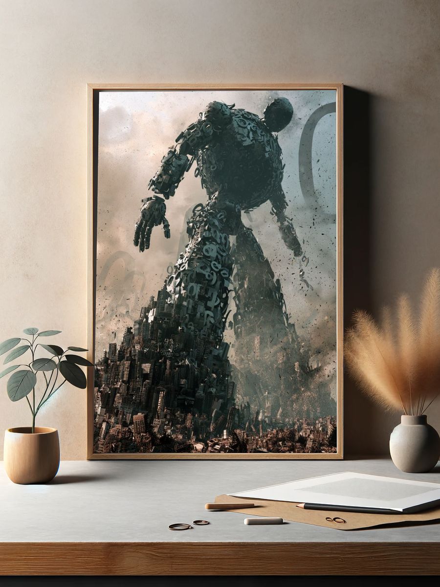 Colossal Robot Ruins Poster. — room view 2