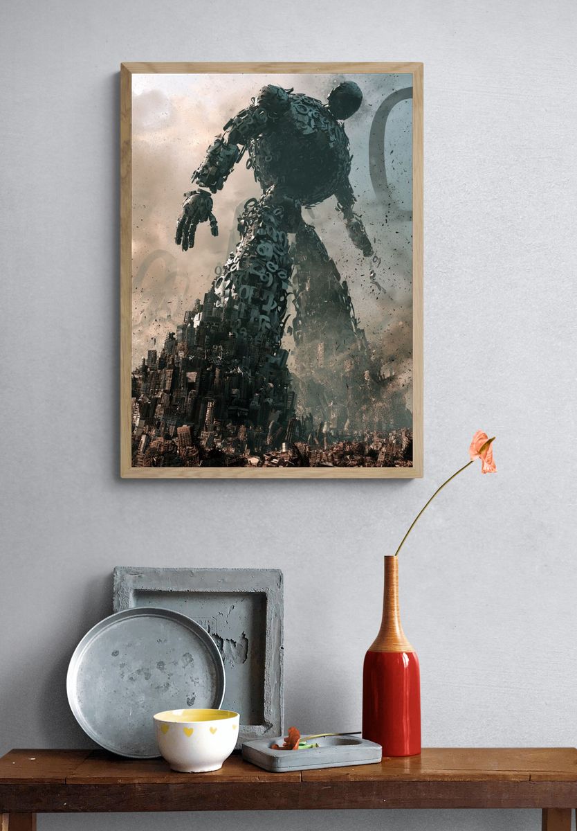 Colossal Robot Ruins Poster. — room view 3