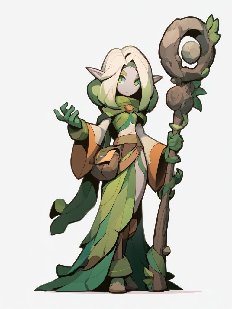 Forest Elf Character Illustration Poster. poster detail