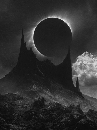 Eclipse Over Dark Peaks Print.