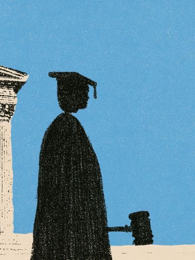 Graduation Silhouette Illustration Poster. poster