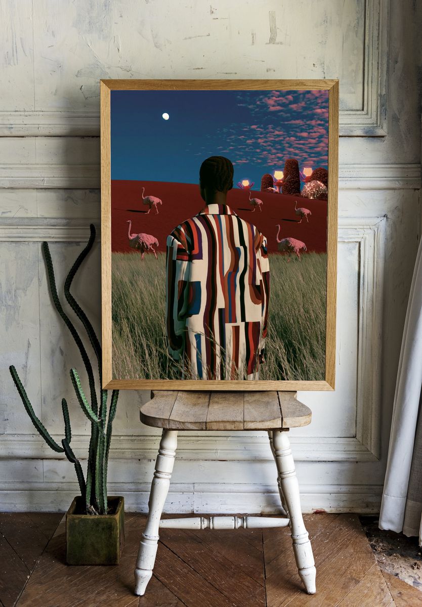 Surreal Desert Figure Poster. — room view 1