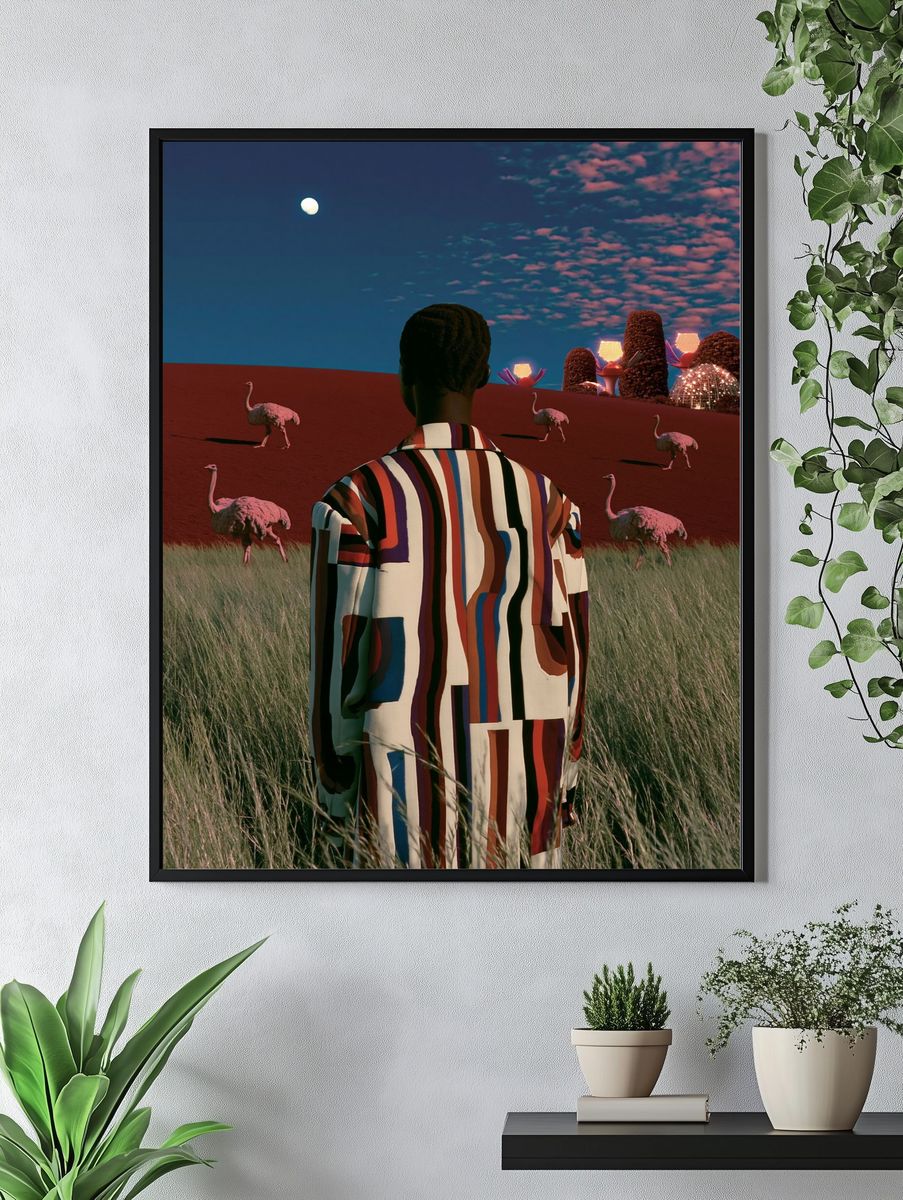 Surreal Desert Figure Poster. — room view 4