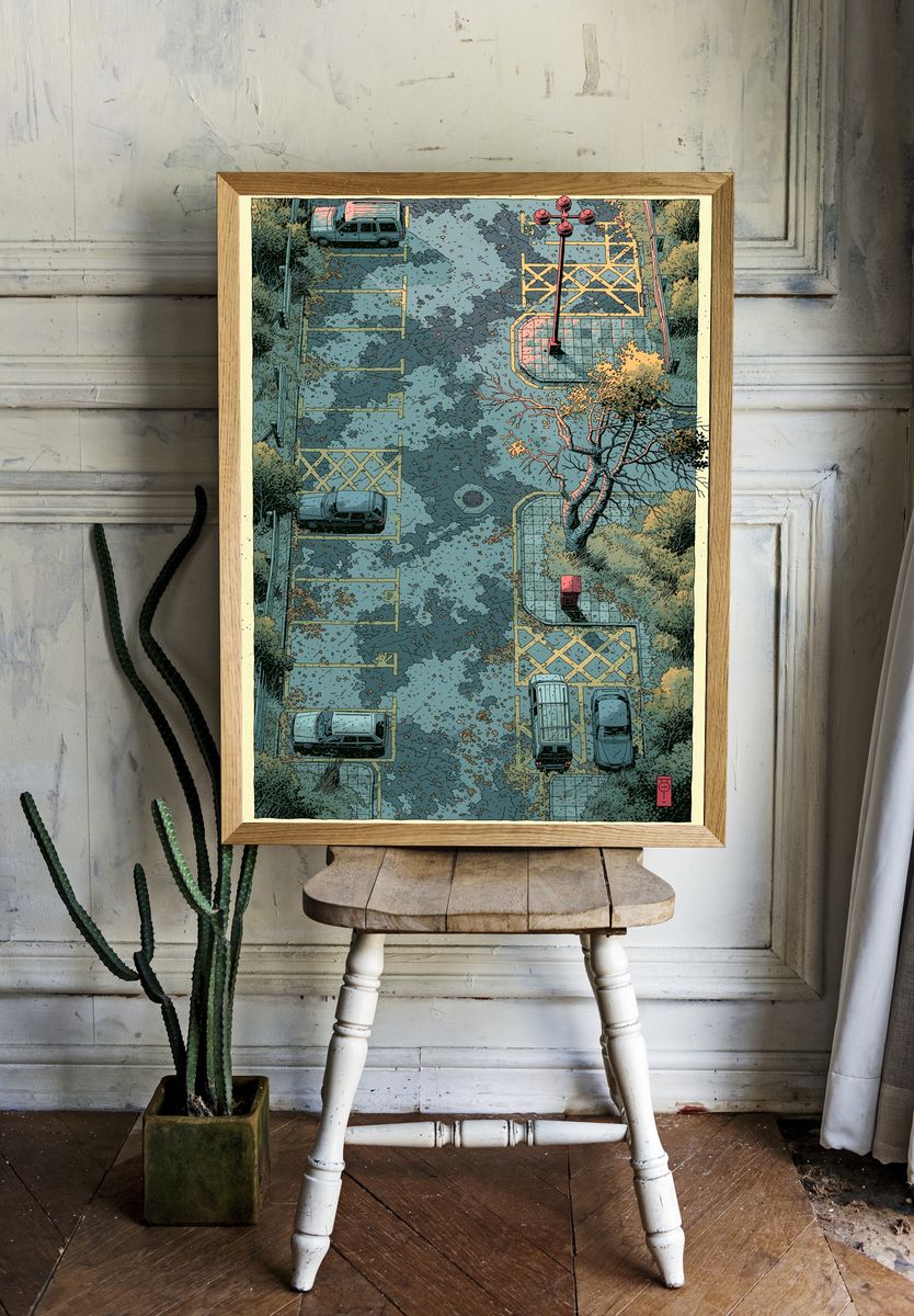 Abstract Orchid Faces Poster. room preview
