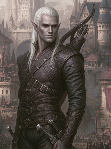 Elven Warrior Fantasy Print. poster — illustration art