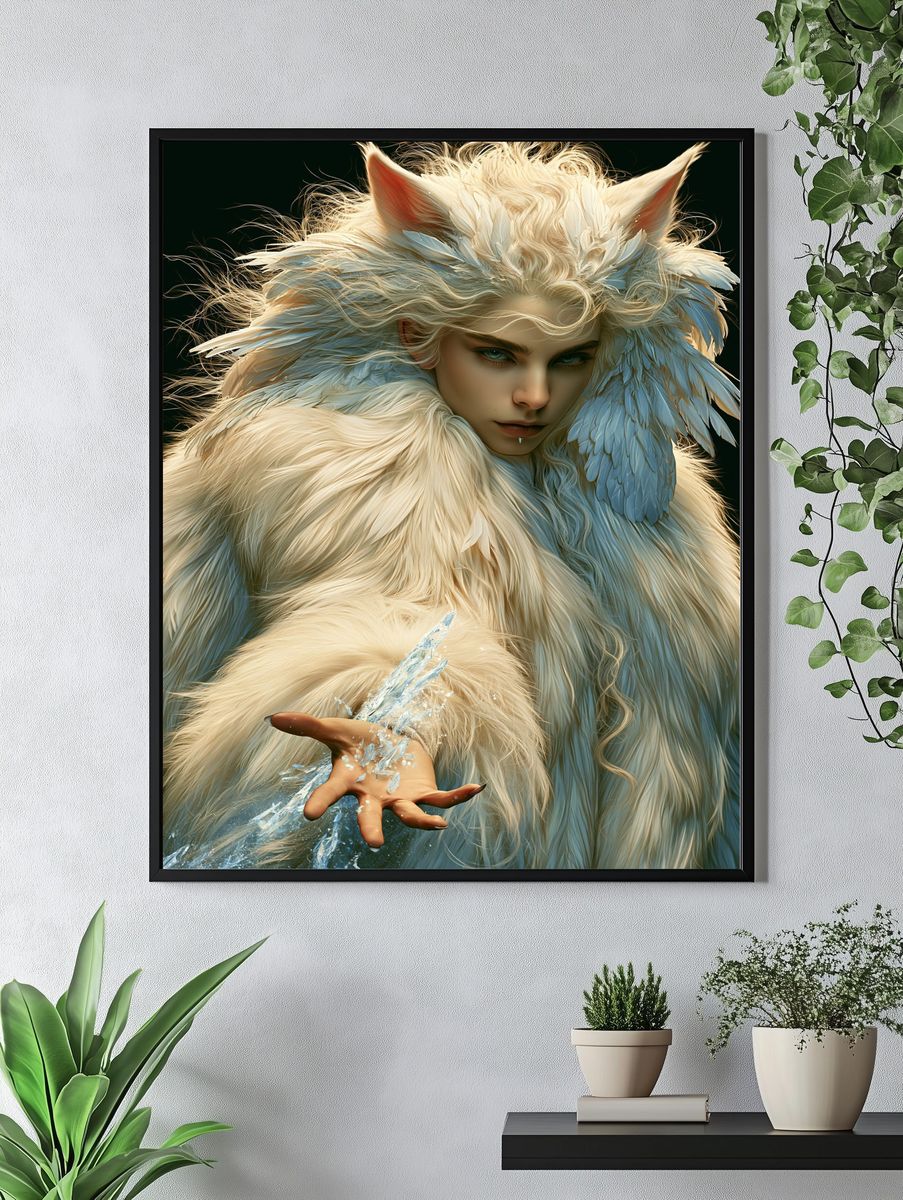 Frosted Fox Spirit Portrait Poster. — room view 4