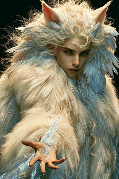 Frosted Fox Spirit Portrait Poster.