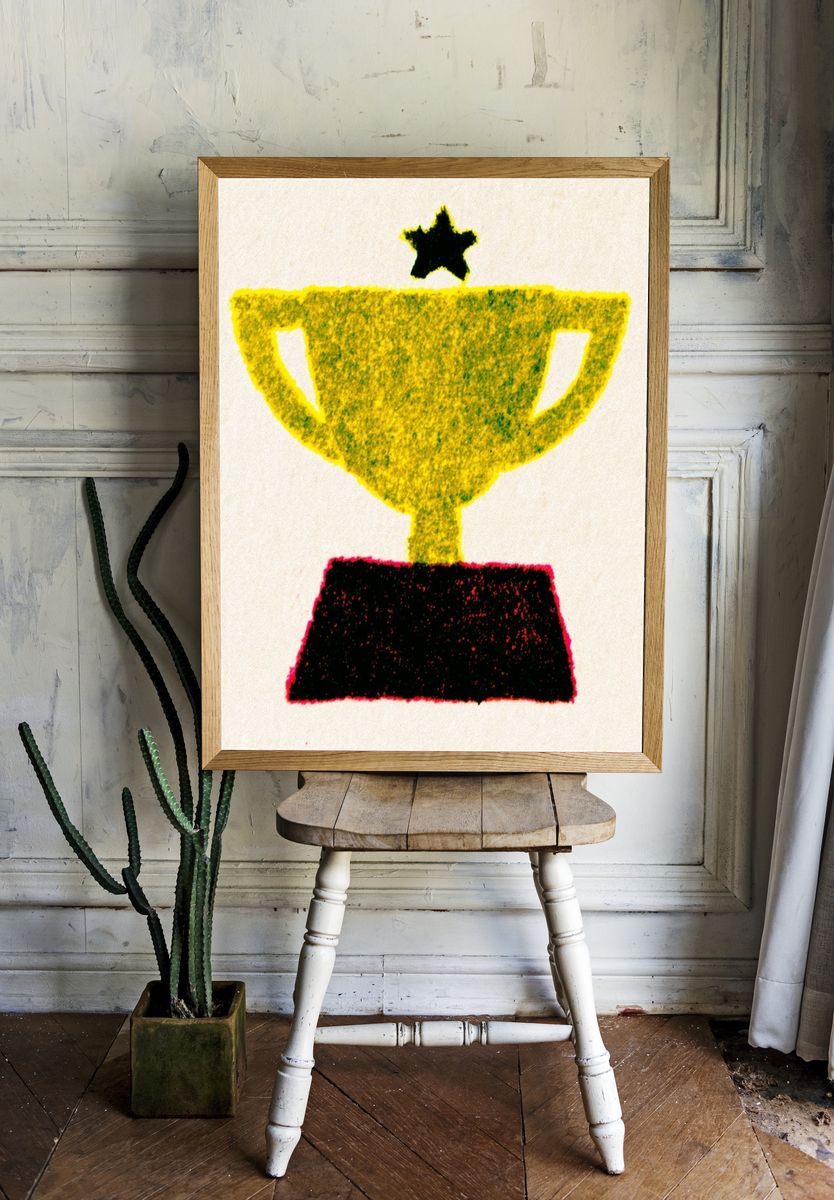 Trophy Silhouette Abstract Print. room preview