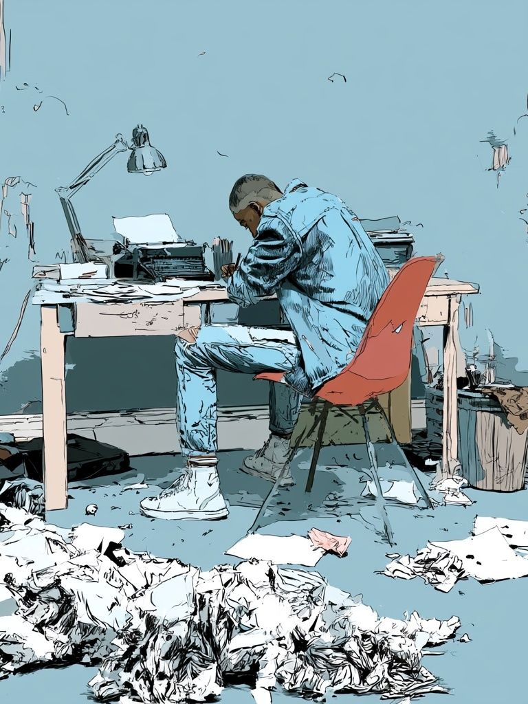 Creative Workspace Illustration Poster. poster detail