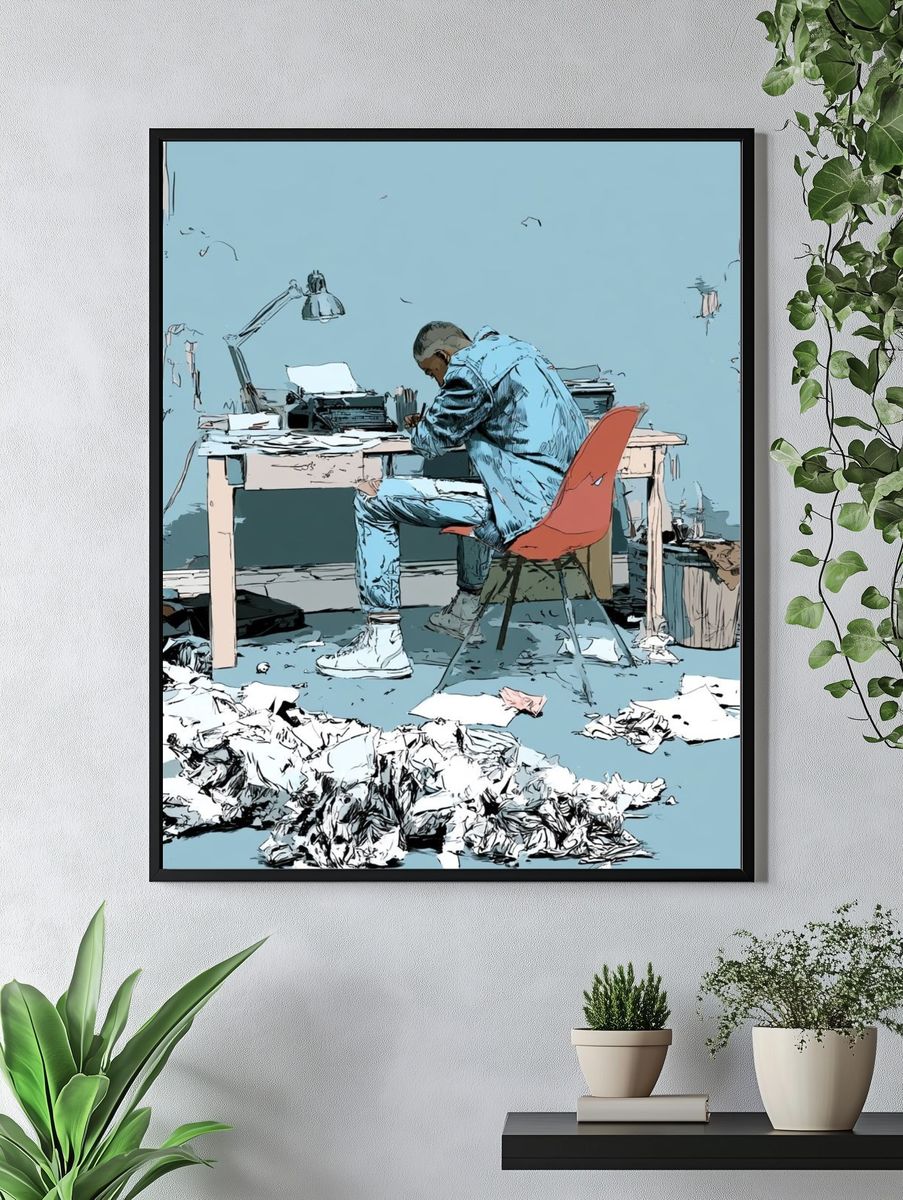 Creative Workspace Illustration Poster. — room view 4