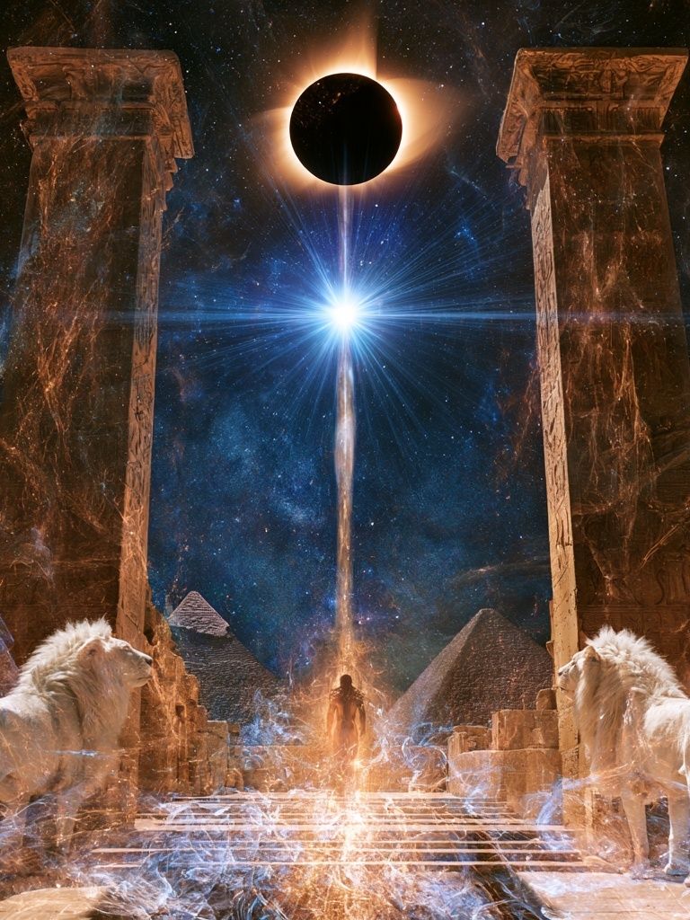 Celestial Eclipse Temple Print. poster detail