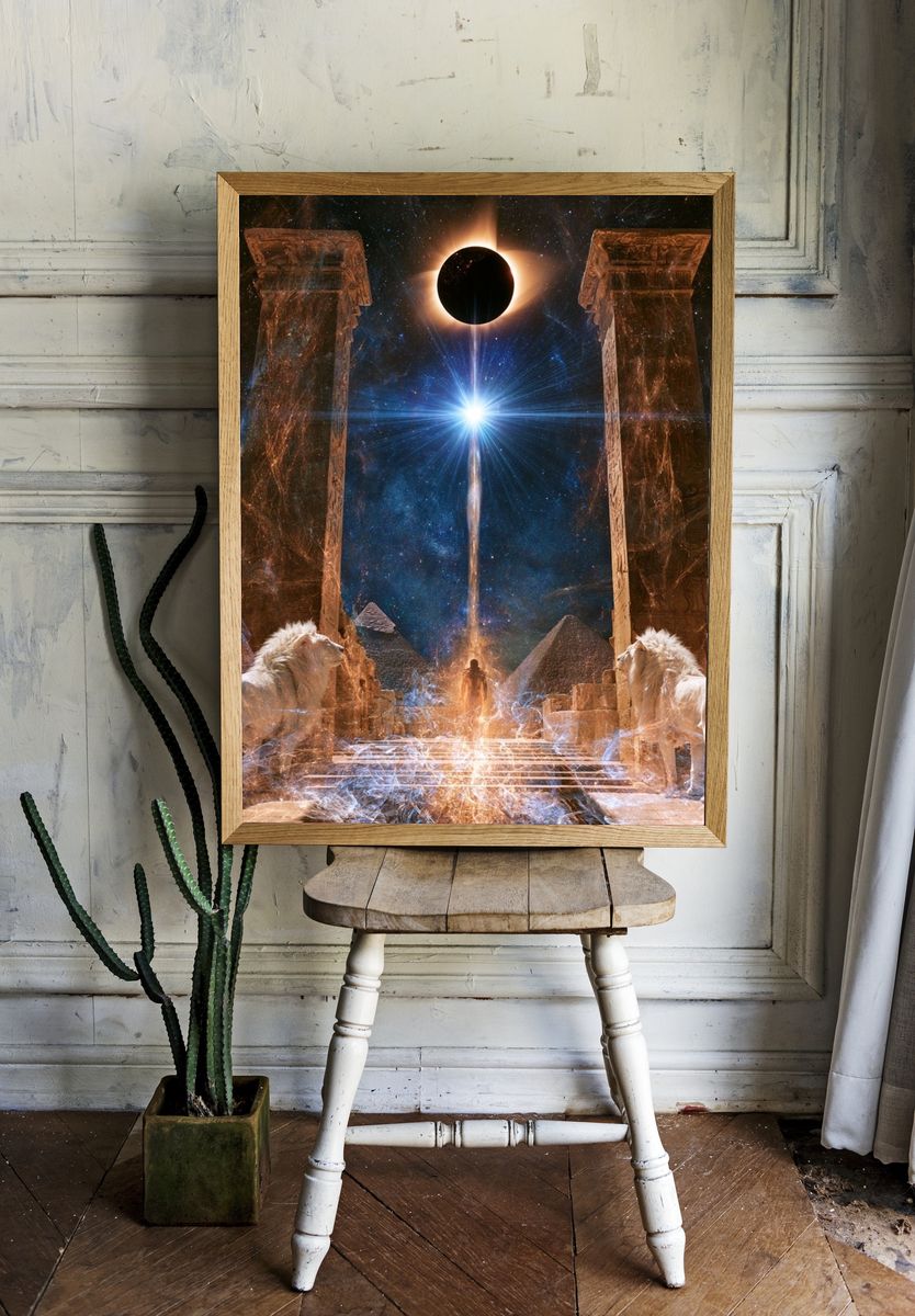 Celestial Eclipse Temple Print. room preview
