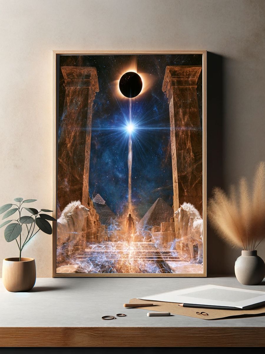 Celestial Eclipse Temple Print. — room view 2