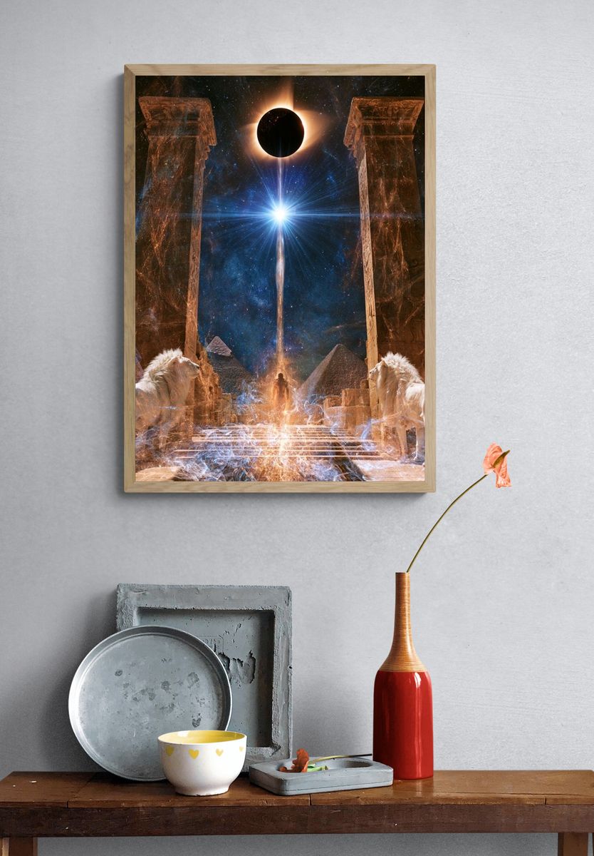 Celestial Eclipse Temple Print. — room view 3