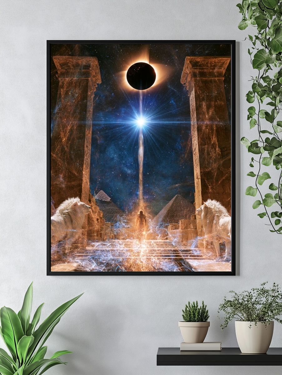 Celestial Eclipse Temple Print. — room view 4