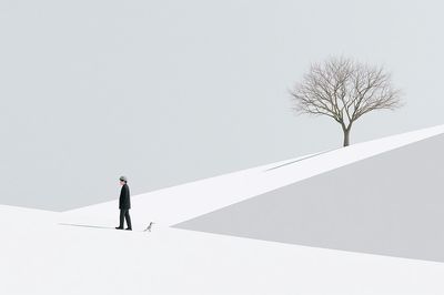 Solitary Figure Minimalist Print.