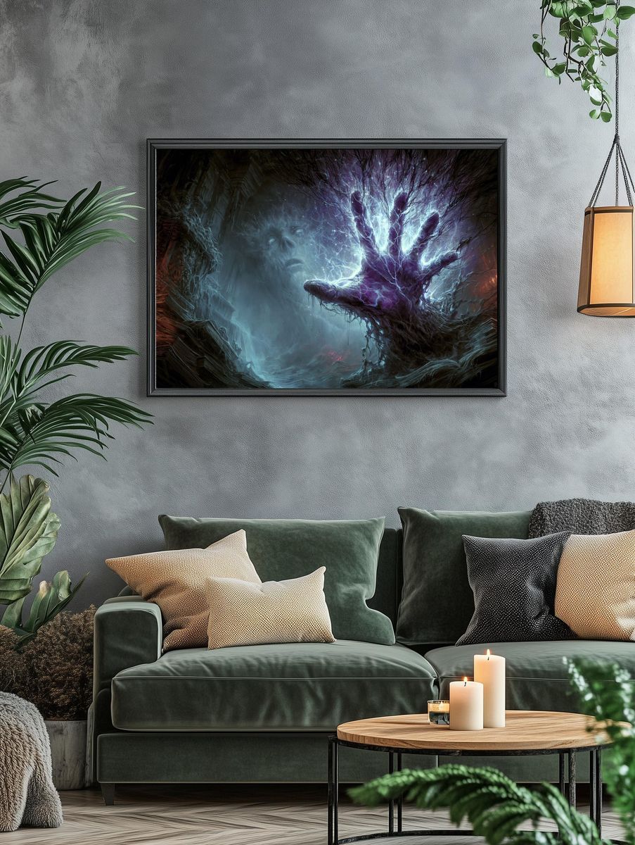 Ethereal Hand of Light Poster. — room view 4