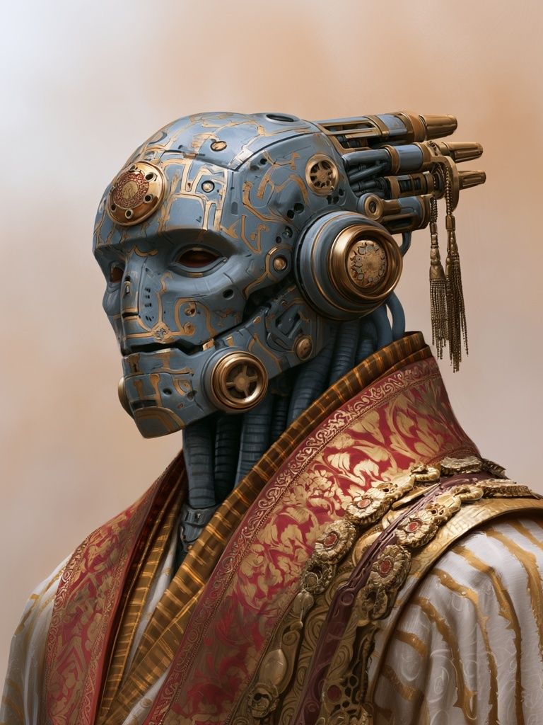 Steampunk Android Portrait Poster. poster — illustration art