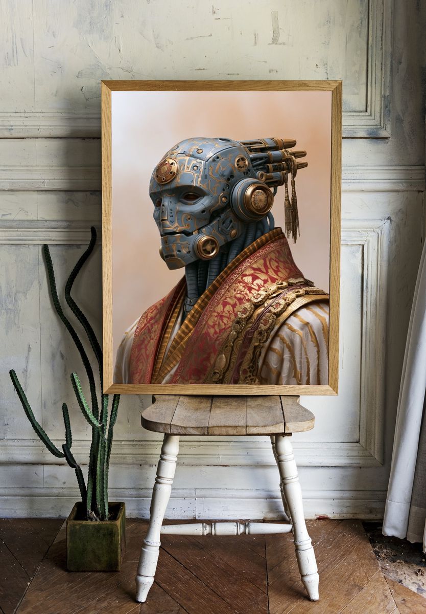 Steampunk Android Portrait Poster. — room view 1