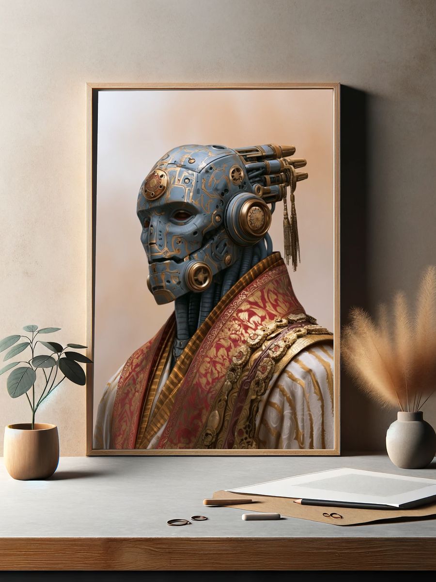 Steampunk Android Portrait Poster. — room view 2