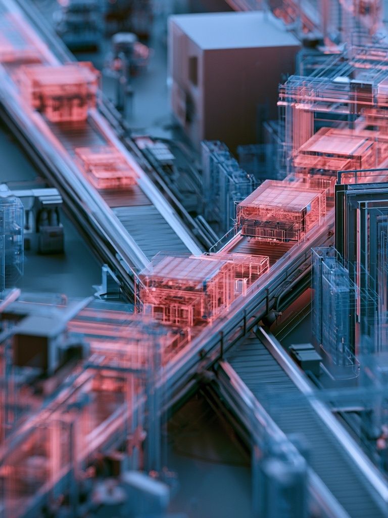 Neon Circuit Cityscape Print. poster detail