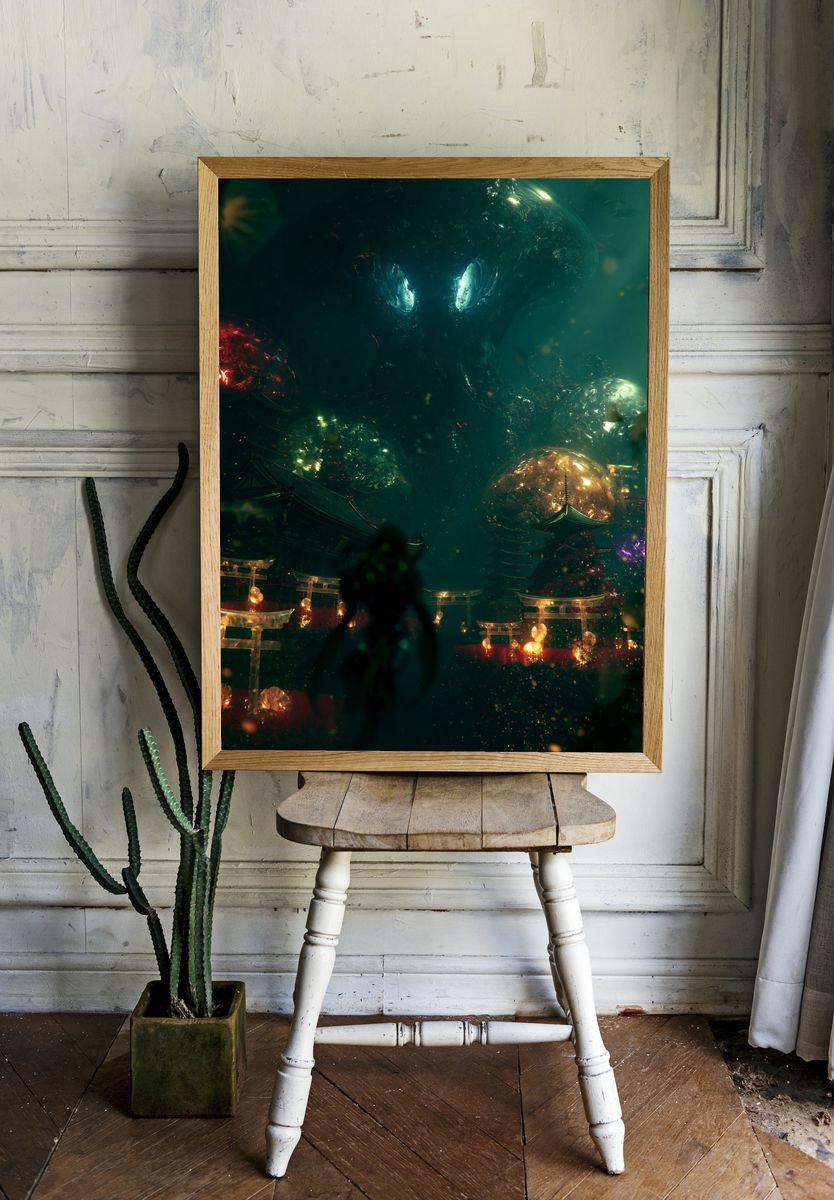 Ethereal Temple in the Void Print. — room view 1