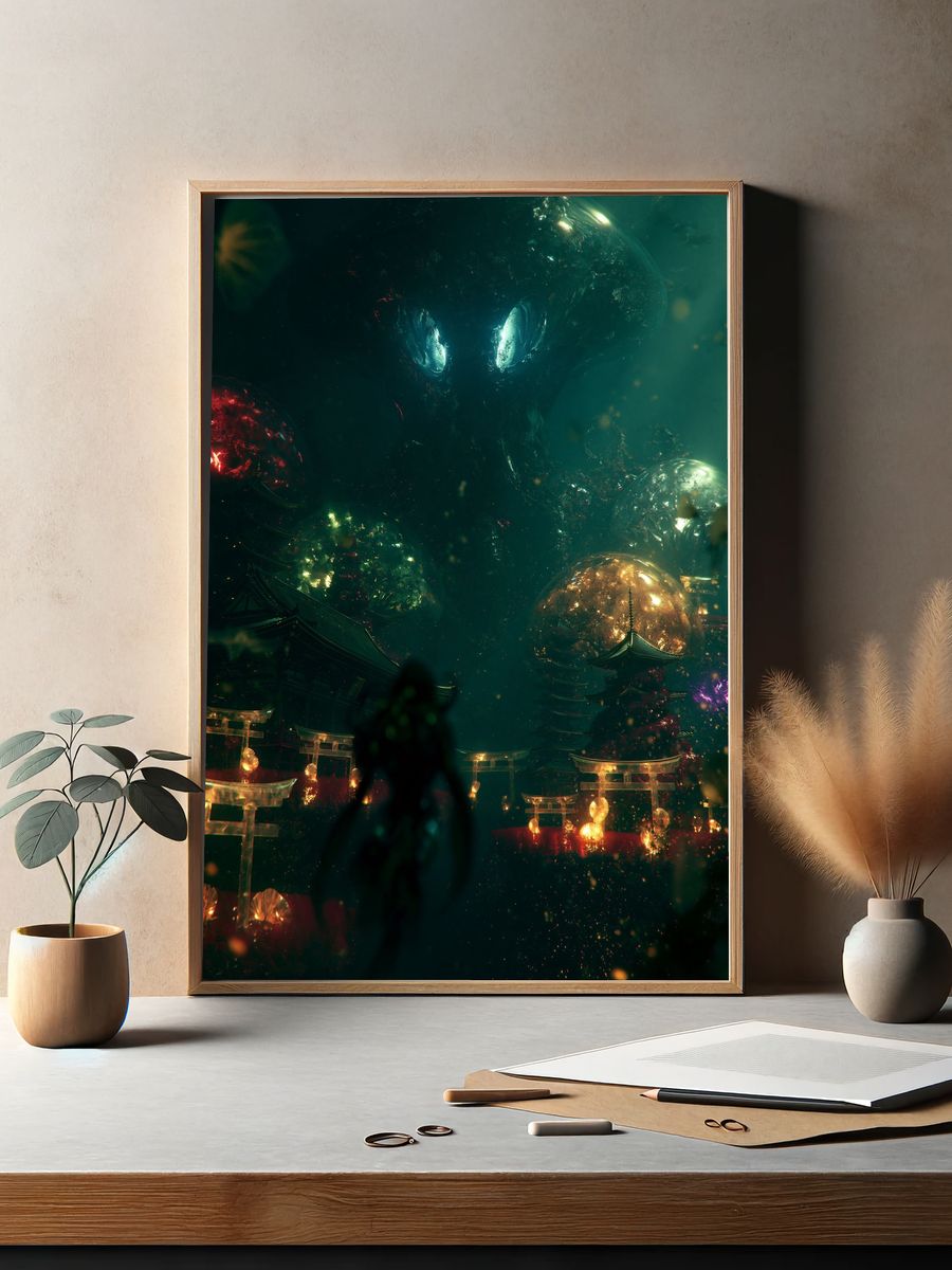 Ethereal Temple in the Void Print. — room view 2