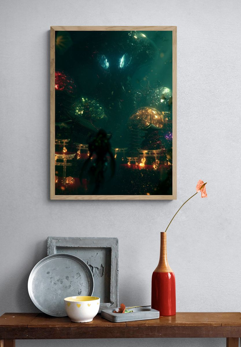 Ethereal Temple in the Void Print. — room view 3