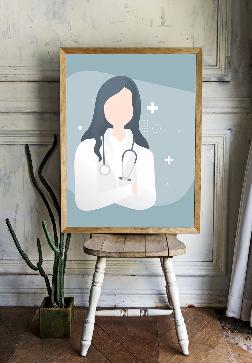 Female healthcare professional medical hero. — room view 1