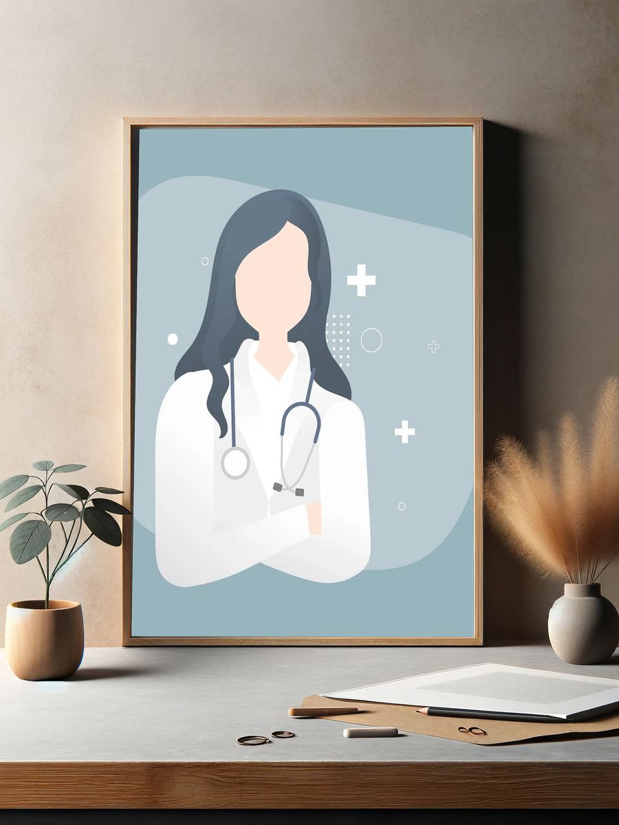 Female healthcare professional medical hero. — room view 2