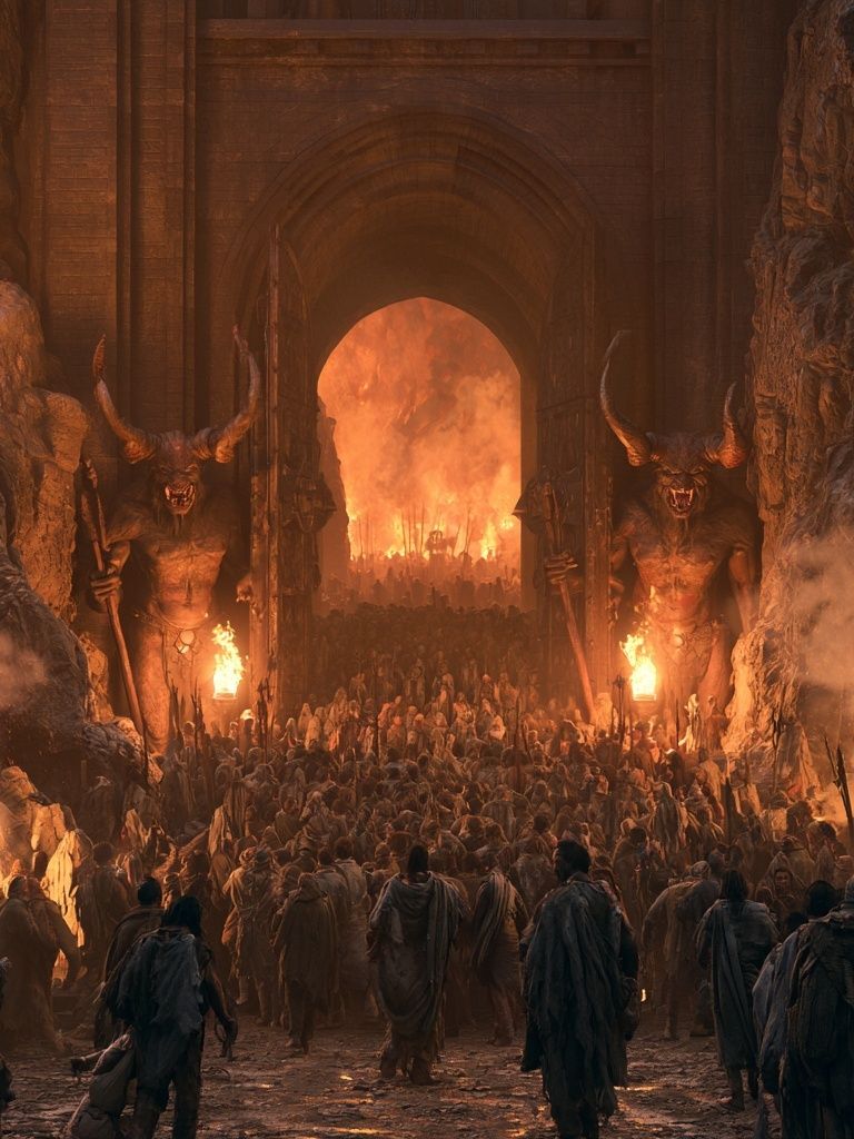 Infernal Gate Fantasy Poster. poster — illustration art
