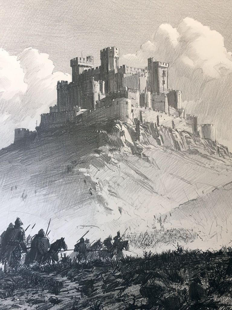 Castle Siege Sketch Poster. poster — illustration art