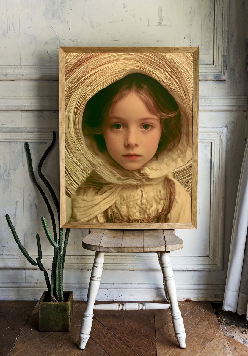 Halo Portrait Illustration Poster. — room view 1