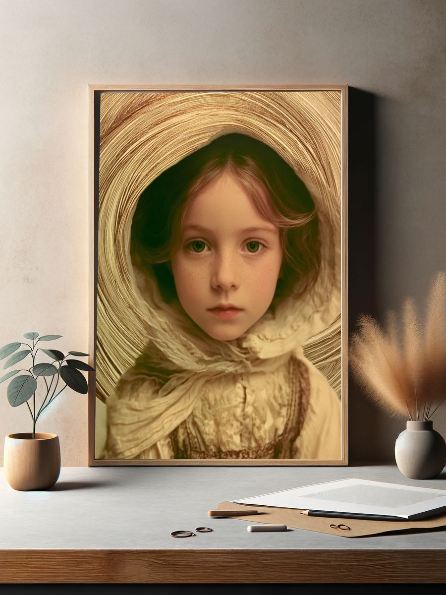 Halo Portrait Illustration Poster. — room view 2