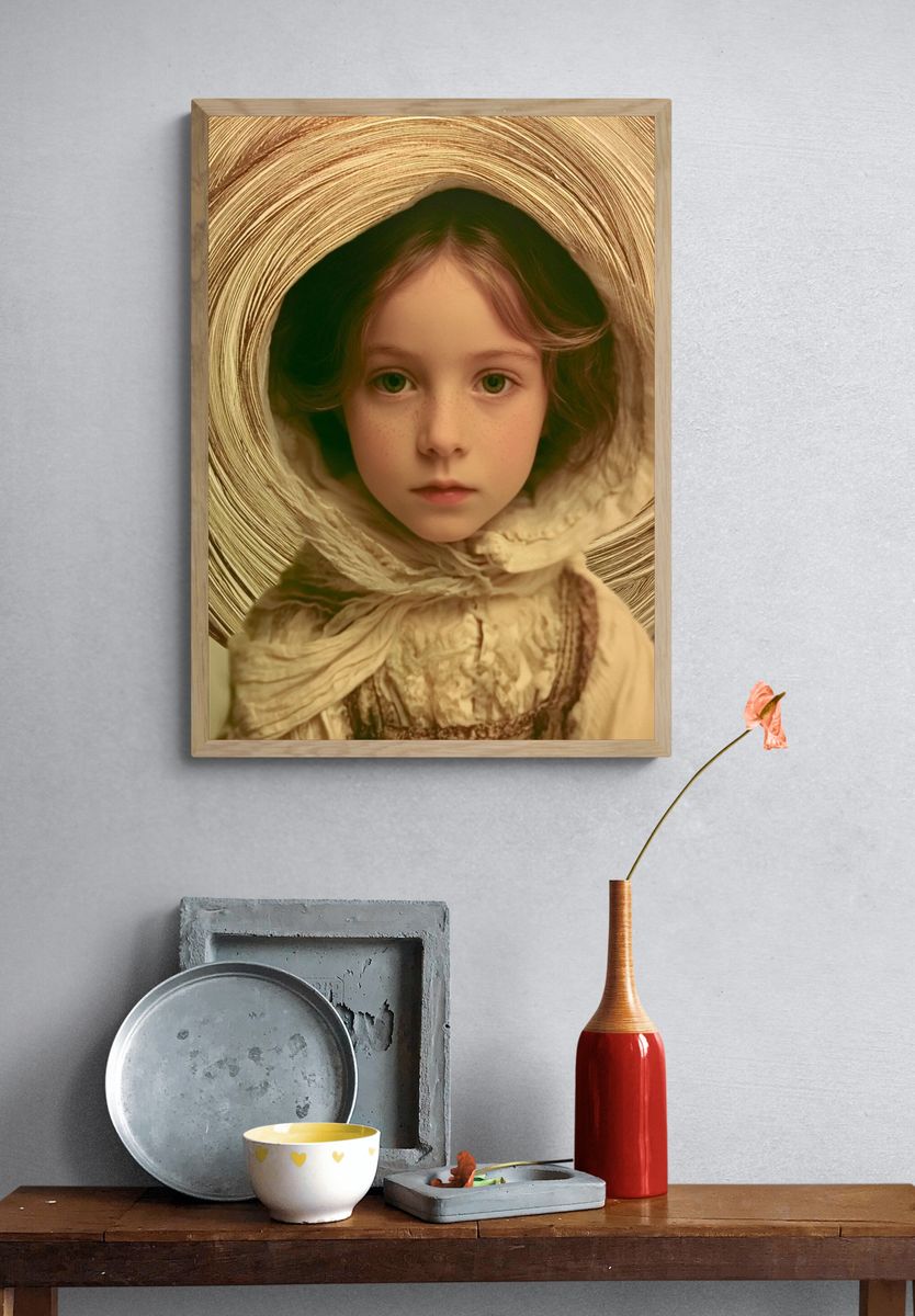 Halo Portrait Illustration Poster. — room view 3