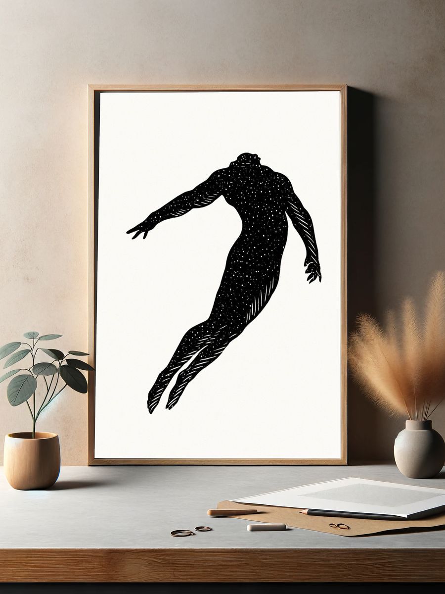 Armored Red Dragon Illustration Poster. — room view 2