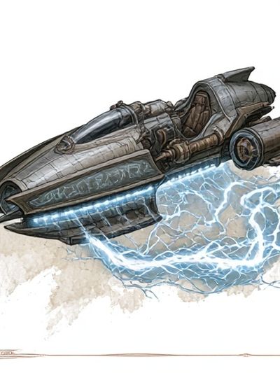 Sci-Fi Speeder Digital Art Poster.