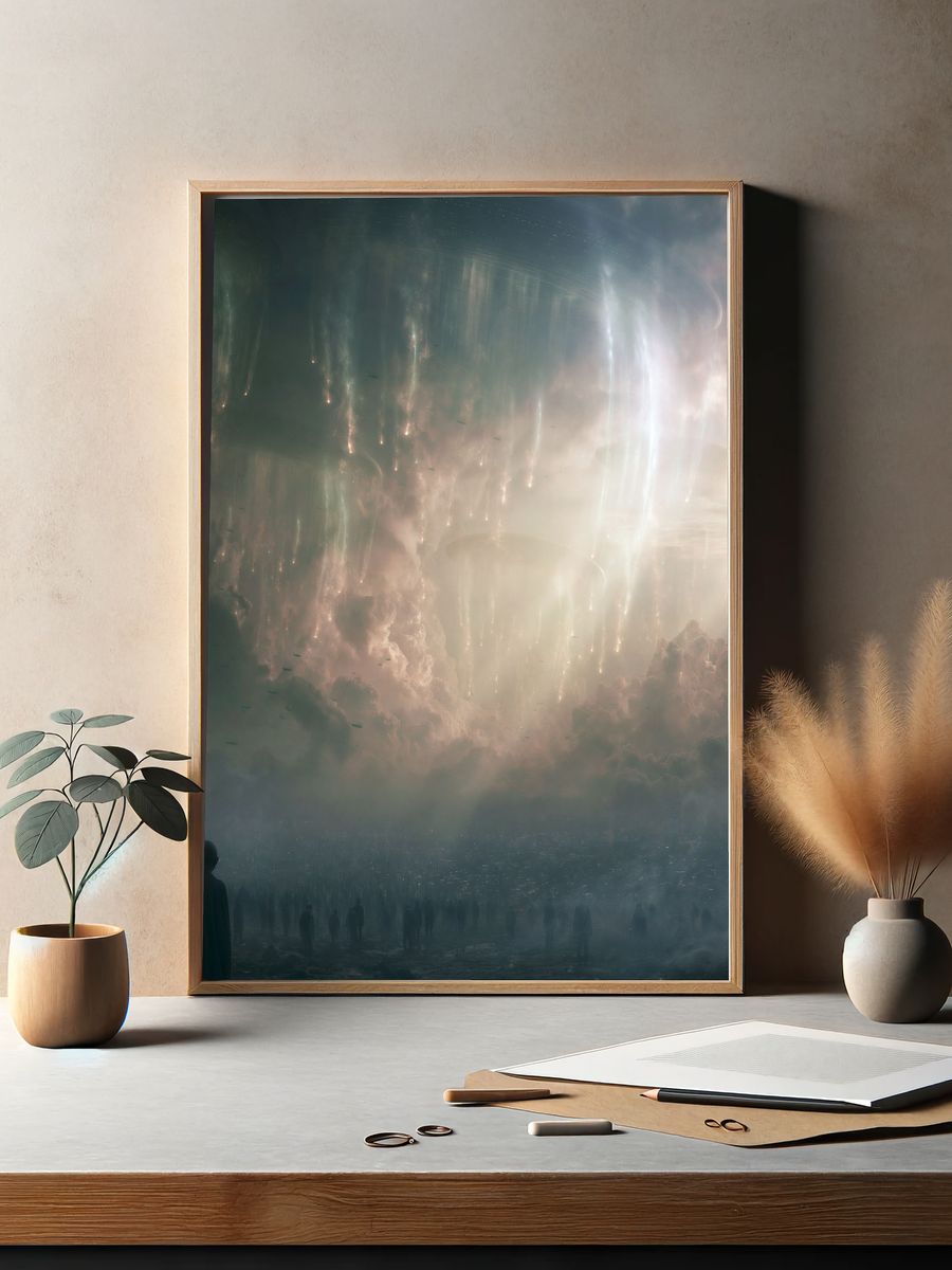 Celestial Cloudscape Sci-Fi Print. — room view 2