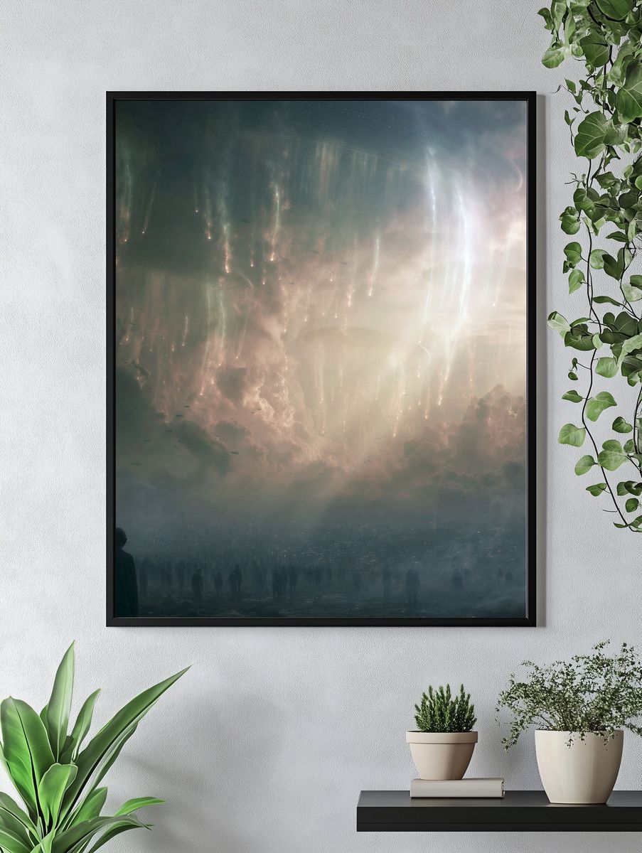 Celestial Cloudscape Sci-Fi Print. — room view 4