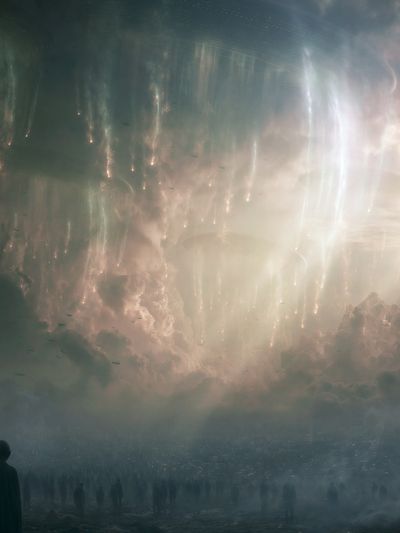 Celestial Cloudscape Sci-Fi Print.