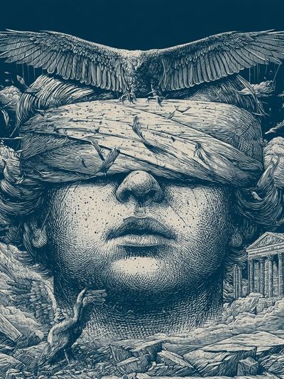 Classical Surrealism Illustration Print.