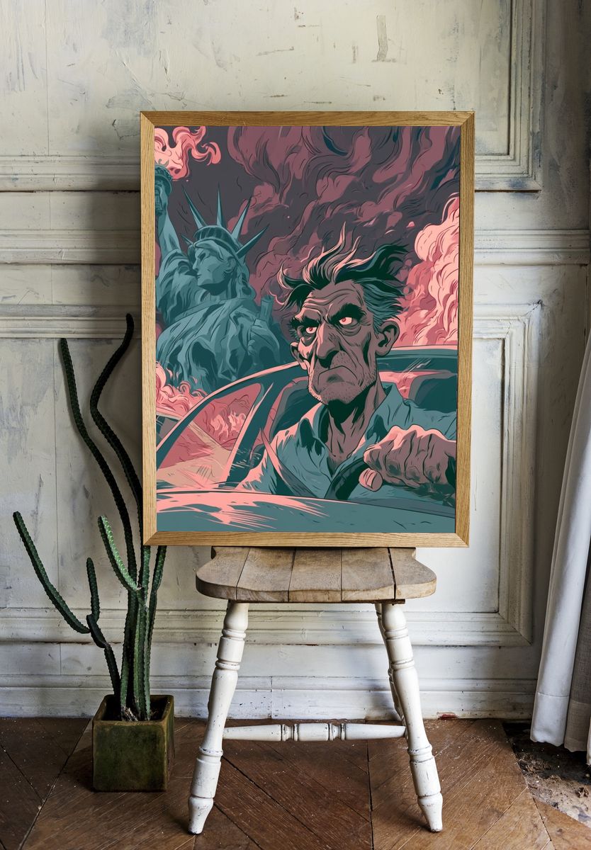 Liberty Driver Digital Art Poster. room preview