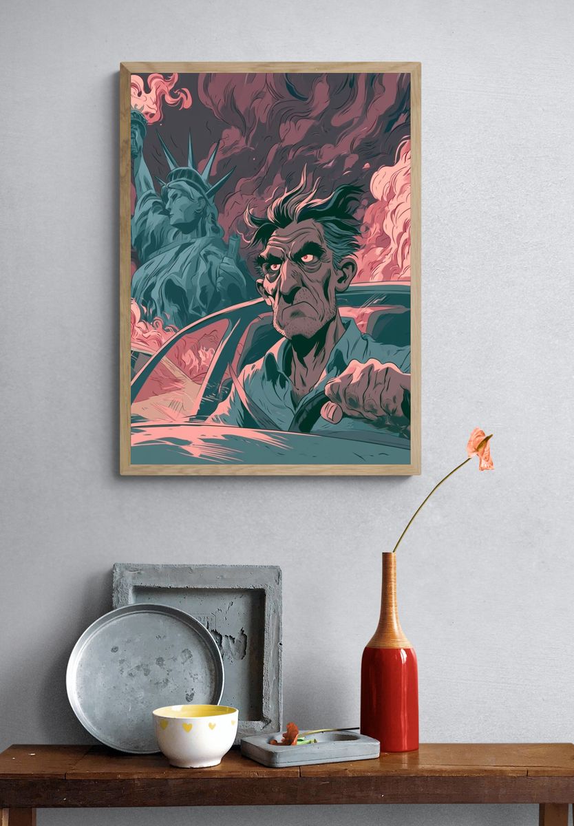 Liberty Driver Digital Art Poster. — room view 3