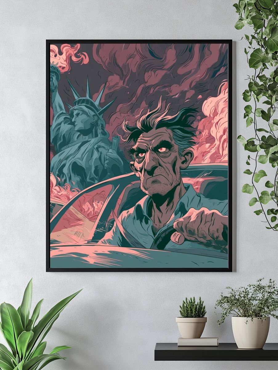 Liberty Driver Digital Art Poster. — room view 4