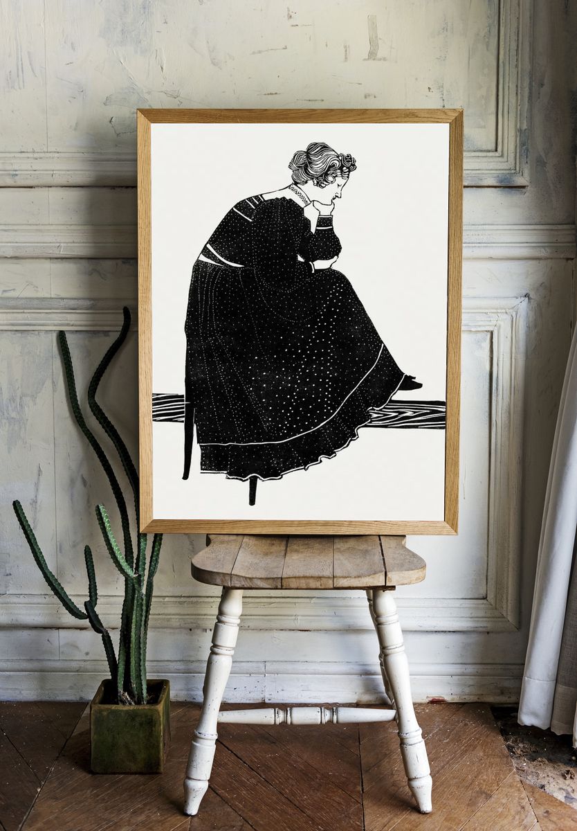 Portrait Coba Stolk-Schmidt sitting chair. room preview